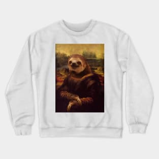 Sloth Mona Lisa - Print / Home Decor / Wall Art / Poster / Gift / Birthday / Sloth Lover Gift / Animal print Canvas Print Crewneck Sweatshirt
